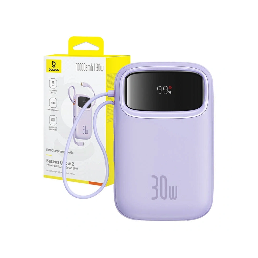Hurtownia GSM - Baseus QPow 2 10000mAh 30W 2xUSB-C powerbank (mov) - BSU8889 - {ean13} - Hurt