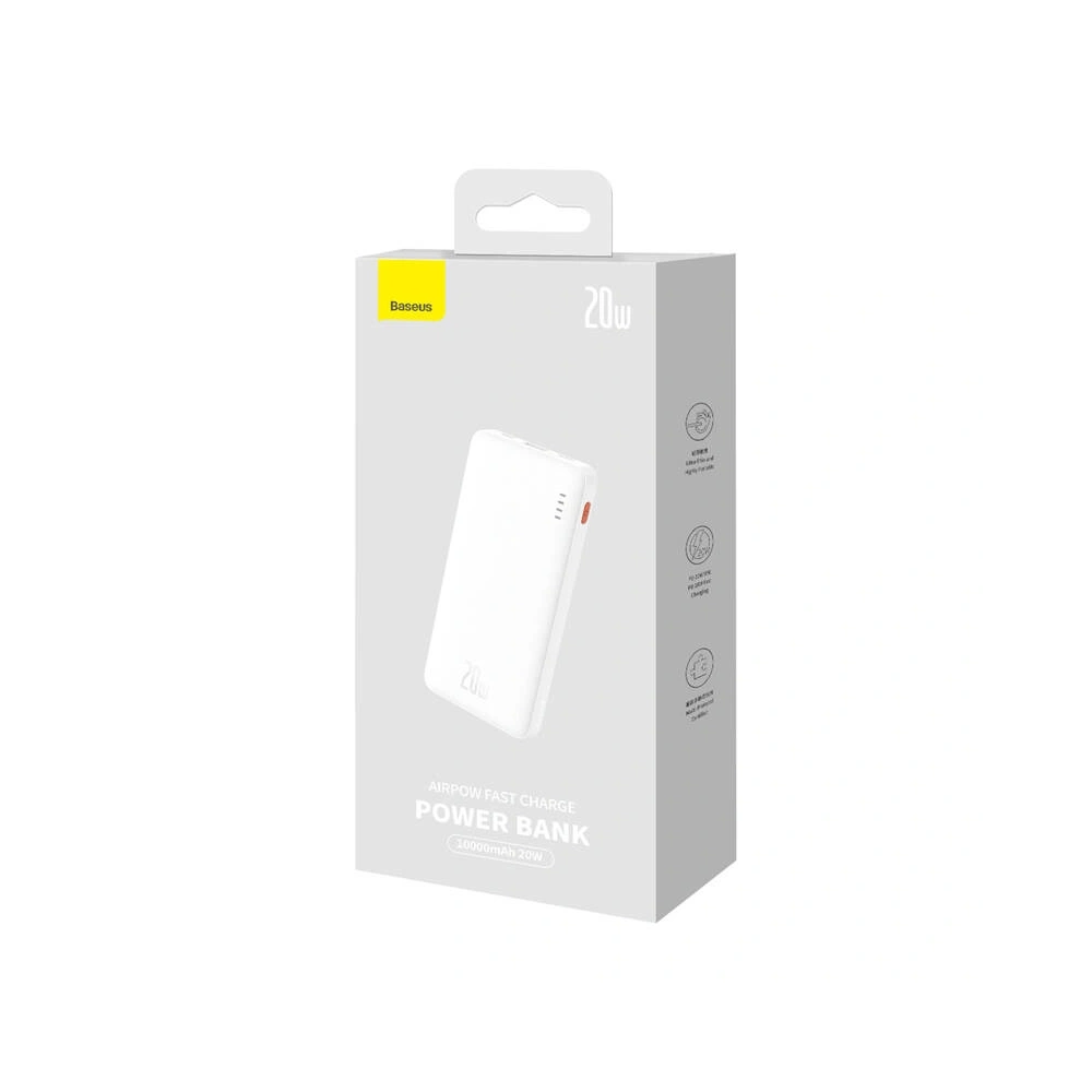 Hurtownia GSM - Baseus Airpow 10000mAh 20W powerbank (alb) - BSU8891 - {ean13} - Hurt