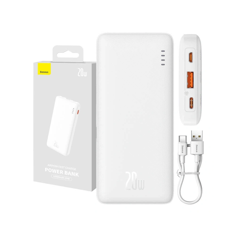 Hurtownia GSM - Baseus Airpow 10000mAh 20W powerbank (alb) - BSU8891 - {ean13} - Hurt