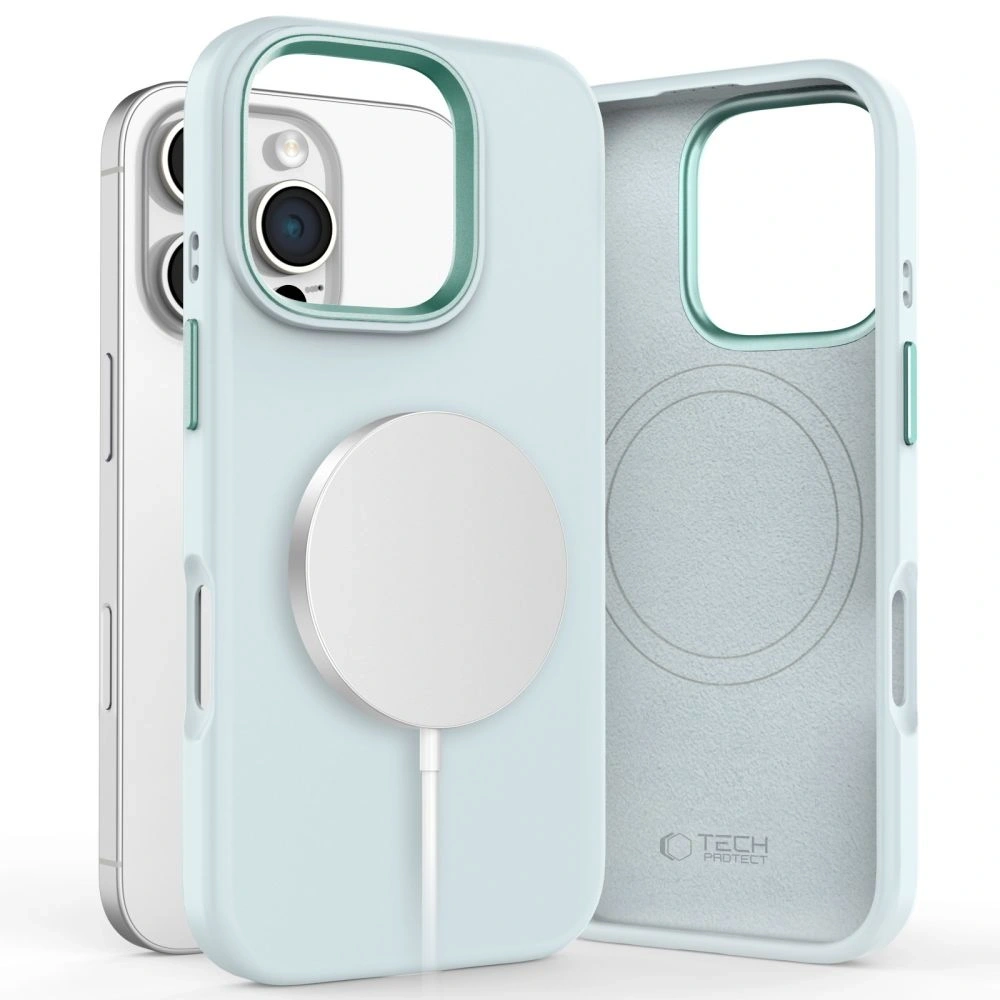 Hurtownia GSM - Etui Tech-Protect Silicone Pure MagSafe Apple iPhone 16 Pro Max Sky Blue - THP3558 - {ean13} - Hurt