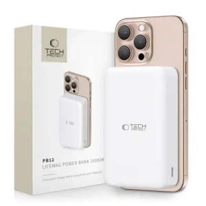 Hurtownia GSM - Tech-Protect PB12 LifeMag Powerbank 15W MagSafe 20000mah Alb - THP3563 - {ean13} - Hurt