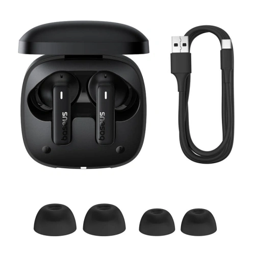 Bezprzewodowe słuchawki dokanałowe TWS Baseus Bowie E19 (czarny)