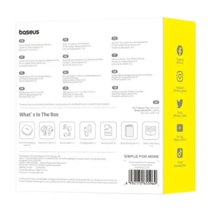 TWS Baseus Bowie E19 căști wireless intraauriculare (negru)