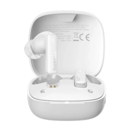Bezprzewodowe słuchawki dokanałowe TWS Baseus Bowie E19 (biały)