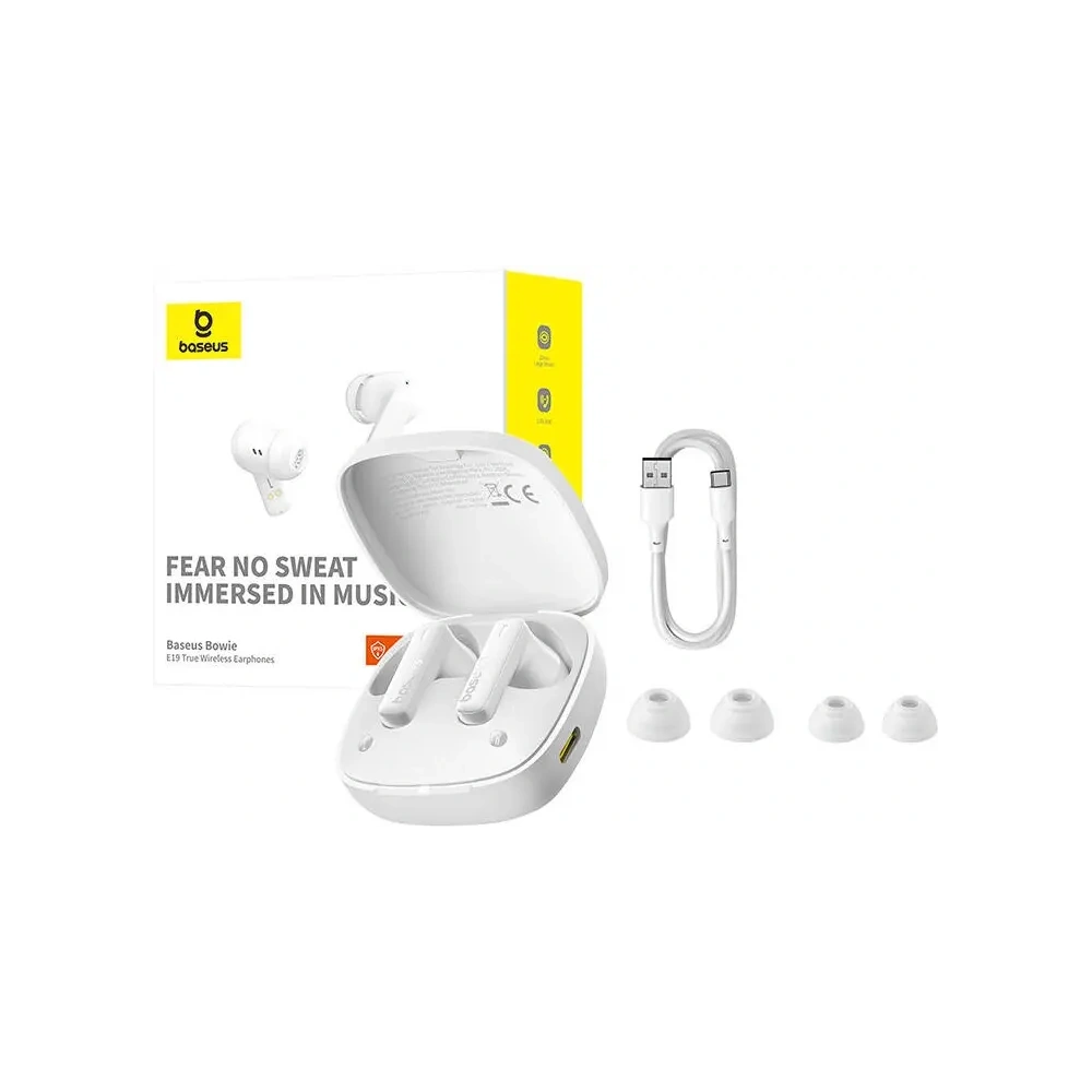 Hurtownia GSM - TWS Baseus Bowie E19 căști wireless in-ear (alb) - BSU8893 - {ean13} - Hurt