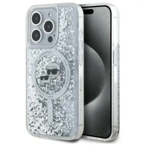 Hurtownia GSM - Karl Lagerfeld KLHMP15XLGKCSGH Apple iPhone 15 Pro Max Hardcase Liquid Glitter Karl&Choupette Head MagSafe transparent - KLD21812 - {ean13} - Hurt