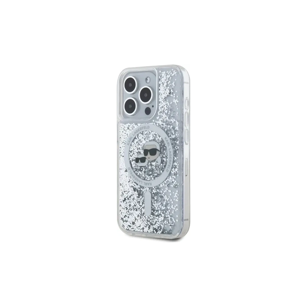 Hurtownia GSM - Karl Lagerfeld KLHMP15XLGKCSGH Apple iPhone 15 Pro Max Hardcase Liquid Glitter Karl&Choupette Head MagSafe transparent - KLD21812 - {ean13} - Hurt