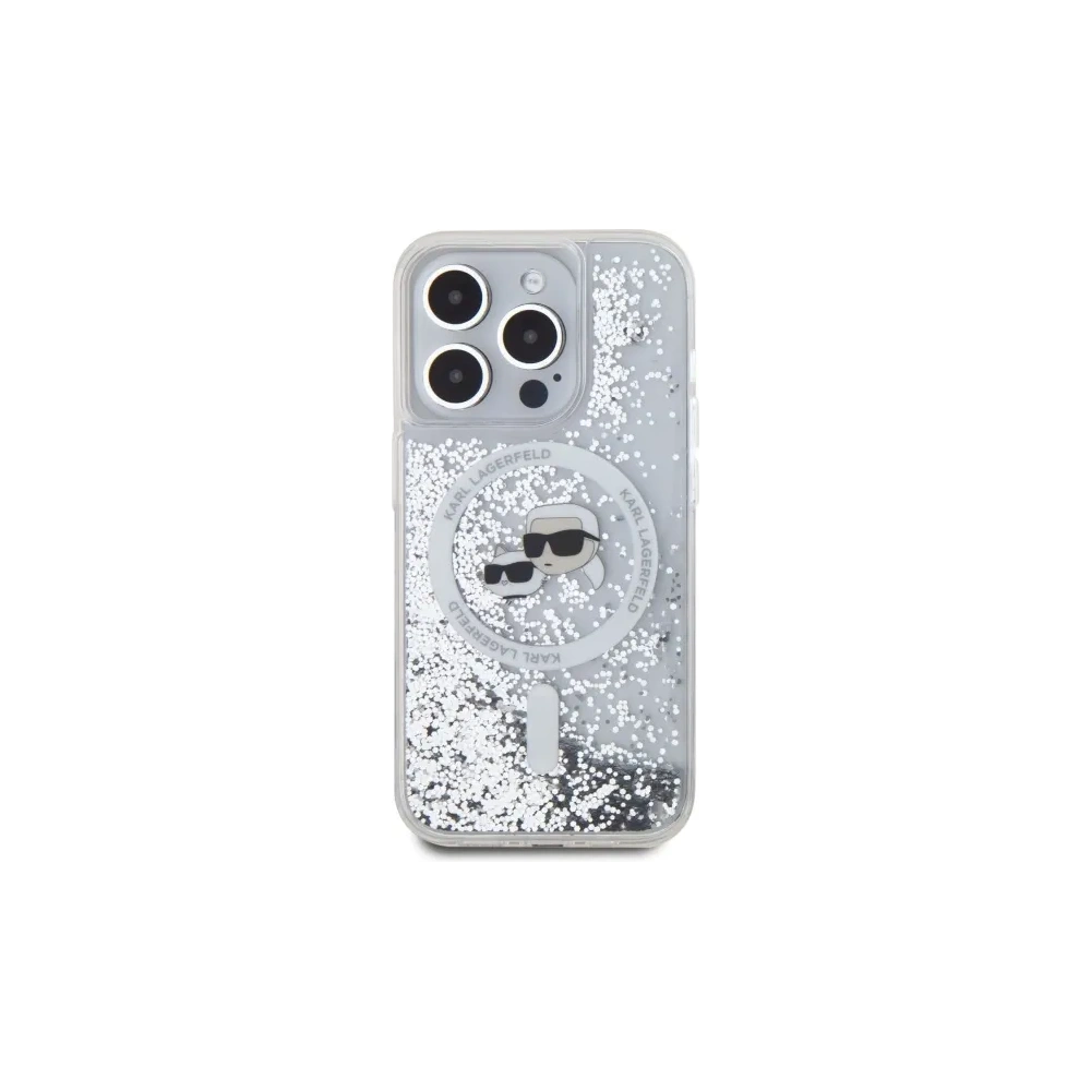 Hurtownia GSM - Karl Lagerfeld KLHMP15XLGKCSGH Apple iPhone 15 Pro Max Hardcase Liquid Glitter Karl&Choupette Head MagSafe transparent - KLD21812 - {ean13} - Hurt