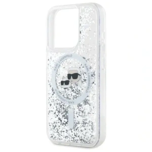 Hurtownia GSM - Karl Lagerfeld KLHMP15XLGKCSGH Apple iPhone 15 Pro Max Hardcase Liquid Glitter Karl&Choupette Head MagSafe transparent - KLD21812 - {ean13} - Hurt