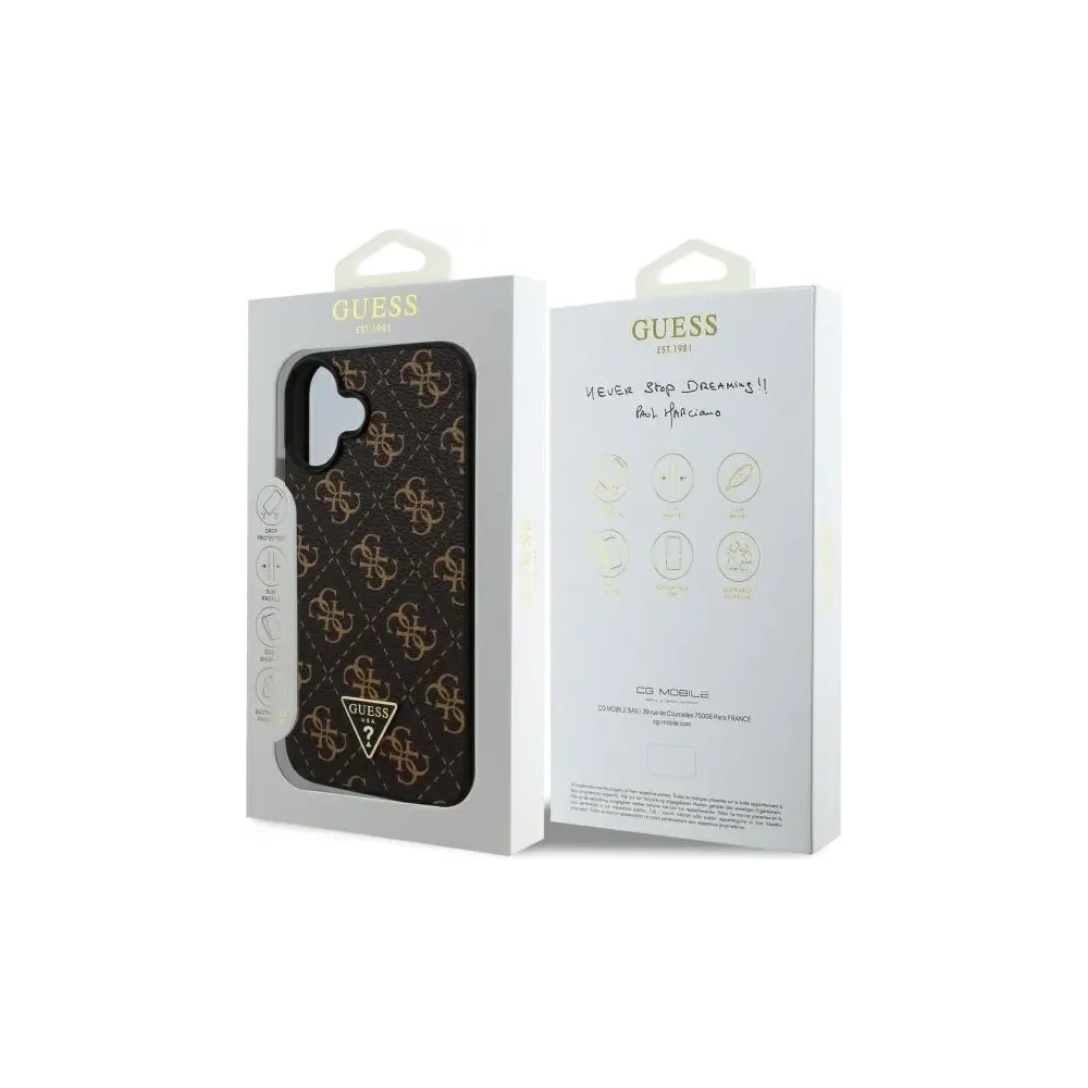 Wholesale Guess GUHCP16SPG4GPK Apple iPhone 16 hardcase New 4G Triangle black - GUE4171 - {ean13} - Hurt
