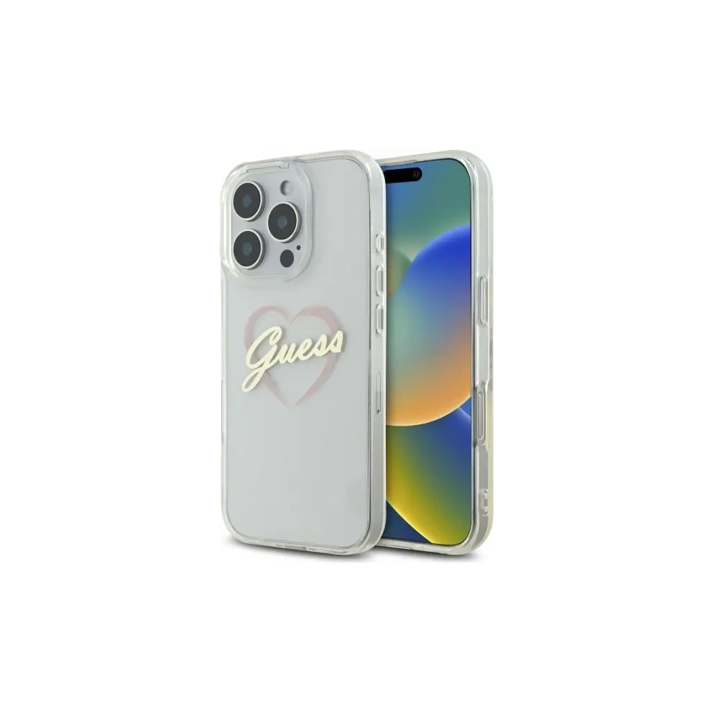 Hurtownia GSM - Etui Guess GUHCP16XHCHGSPT Apple iPhone 16 Pro Max hardcase IML Heart průhledný/transparentní - GUE4174 - {ean13} - Hurt