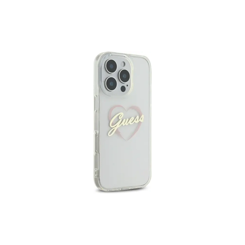 Hurtownia GSM - Etui Guess GUHCP16XHCHGSPT Apple iPhone 16 Pro Max hardcase IML Heart průhledný/transparentní - GUE4174 - {ean13} - Hurt