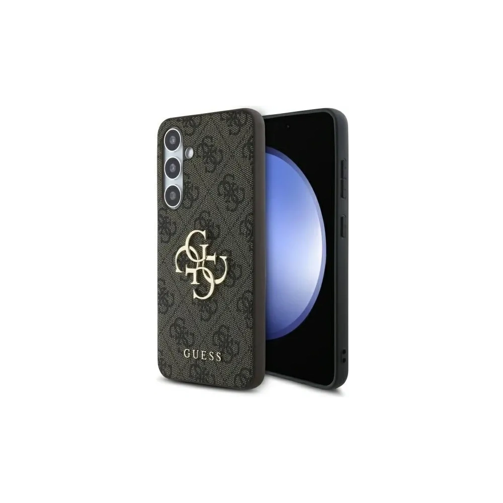 Hurtownia GSM - Guess GUHCS24FE4GMGBR Samsung Galaxy S24 FE husă din plastic rigid 4G cu mare logo metalic maro - GUE4176 - {ean13} - Hurt