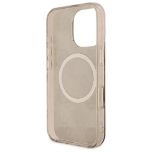 Etui Guess GUHMP16LH4PYEEW Apple iPhone 16 Pro hardcase IML Peony On 4G Background MagSafe brązowy/brown