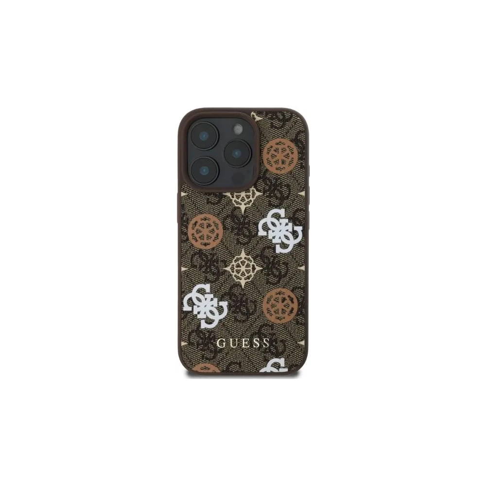 Hurtownia GSM - Etui Guess GUHMP16LP4PWPW Apple iPhone 16 Pro hardcase Peony Na 4G pozadí MagSafe hnědý/brown - GUE4185 - {ean13} - Hurt