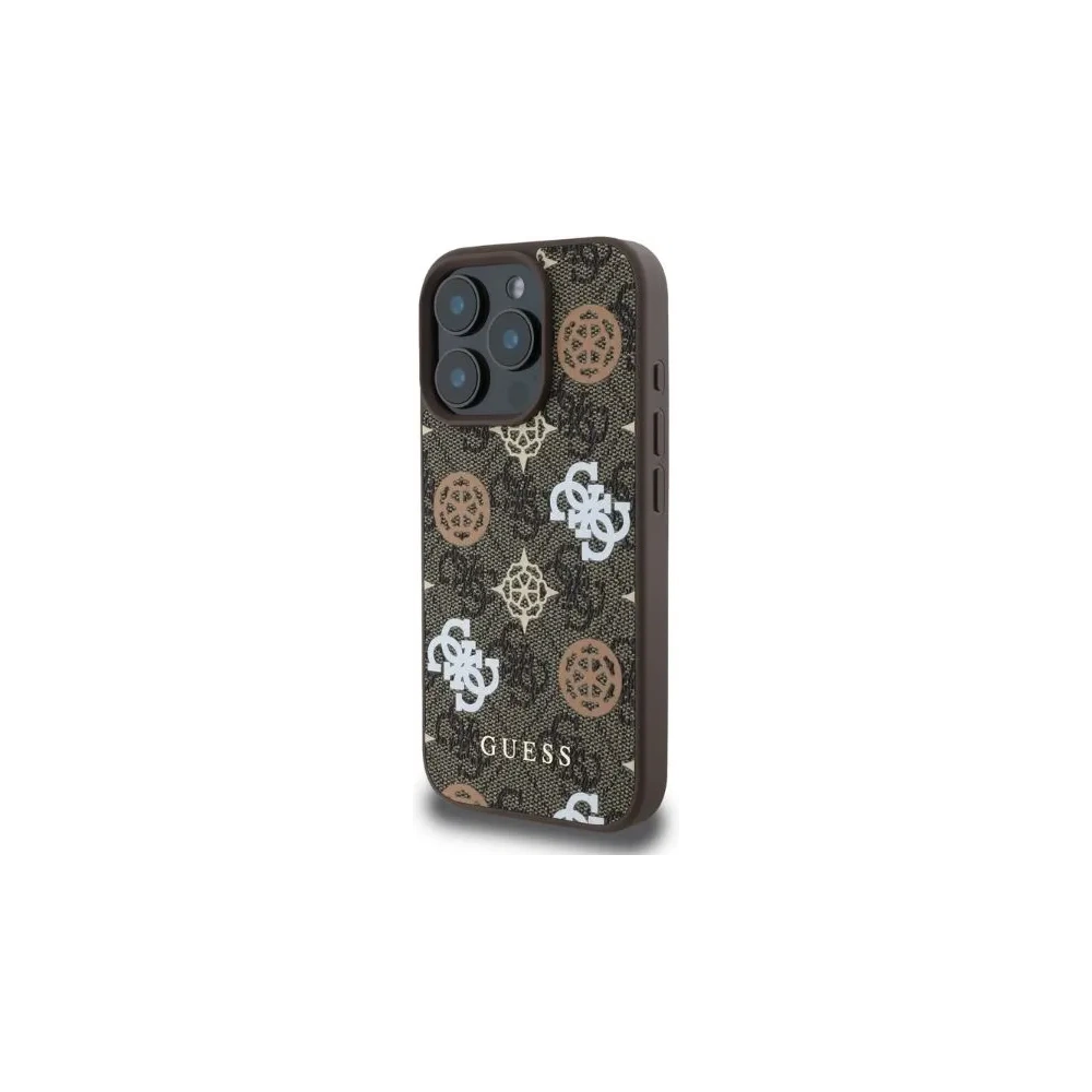 Hurtownia GSM - Etui Guess GUHMP16LP4PWPW Apple iPhone 16 Pro hardcase Peony Na 4G pozadí MagSafe hnědý/brown - GUE4185 - {ean13} - Hurt