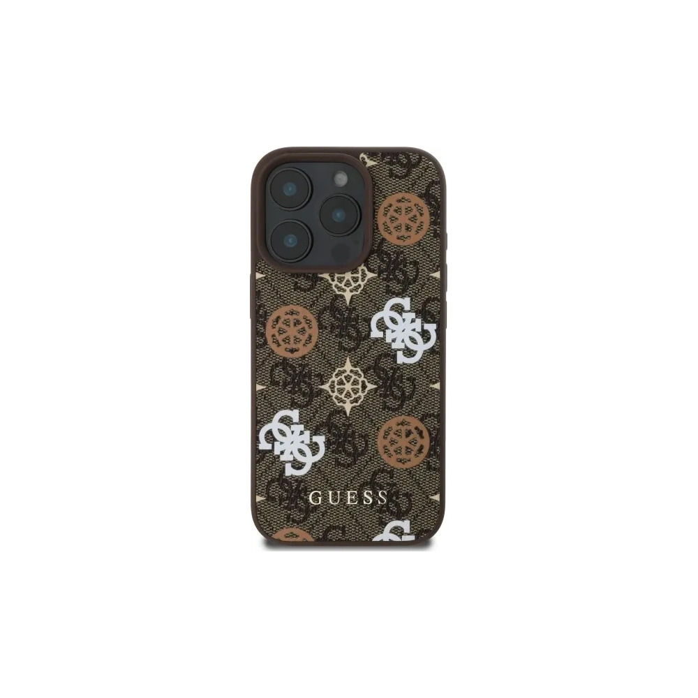 Hurtownia GSM - Etui Guess GUHMP16XP4PWPW Apple iPhone 16 Pro Max hardcase Peony Na 4G pozadí MagSafe hnědý/brown - GUE4187 - {ean13} - Hurt