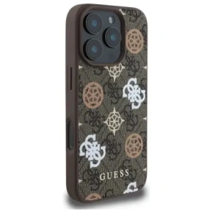 Etui Guess GUHMP16XP4PWPW Apple iPhone 16 Pro Max hardcase Peony On 4G Background MagSafe brązowy/brown