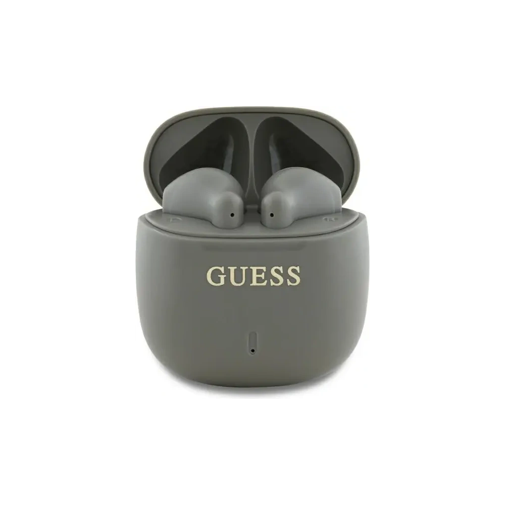 Hurtownia GSM - Bezdrátová sluchátka do uší Guess Bluetooth GUTWSJ14ESGE TWS + dokovací stanice Printed Classic Logo taupe - GUE4188 - {ean13} - Hurt