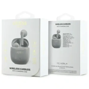Hurtownia GSM - Bezdrátová sluchátka do uší Guess Bluetooth GUTWSJ14ESGE TWS + dokovací stanice Printed Classic Logo taupe - GUE4188 - {ean13} - Hurt