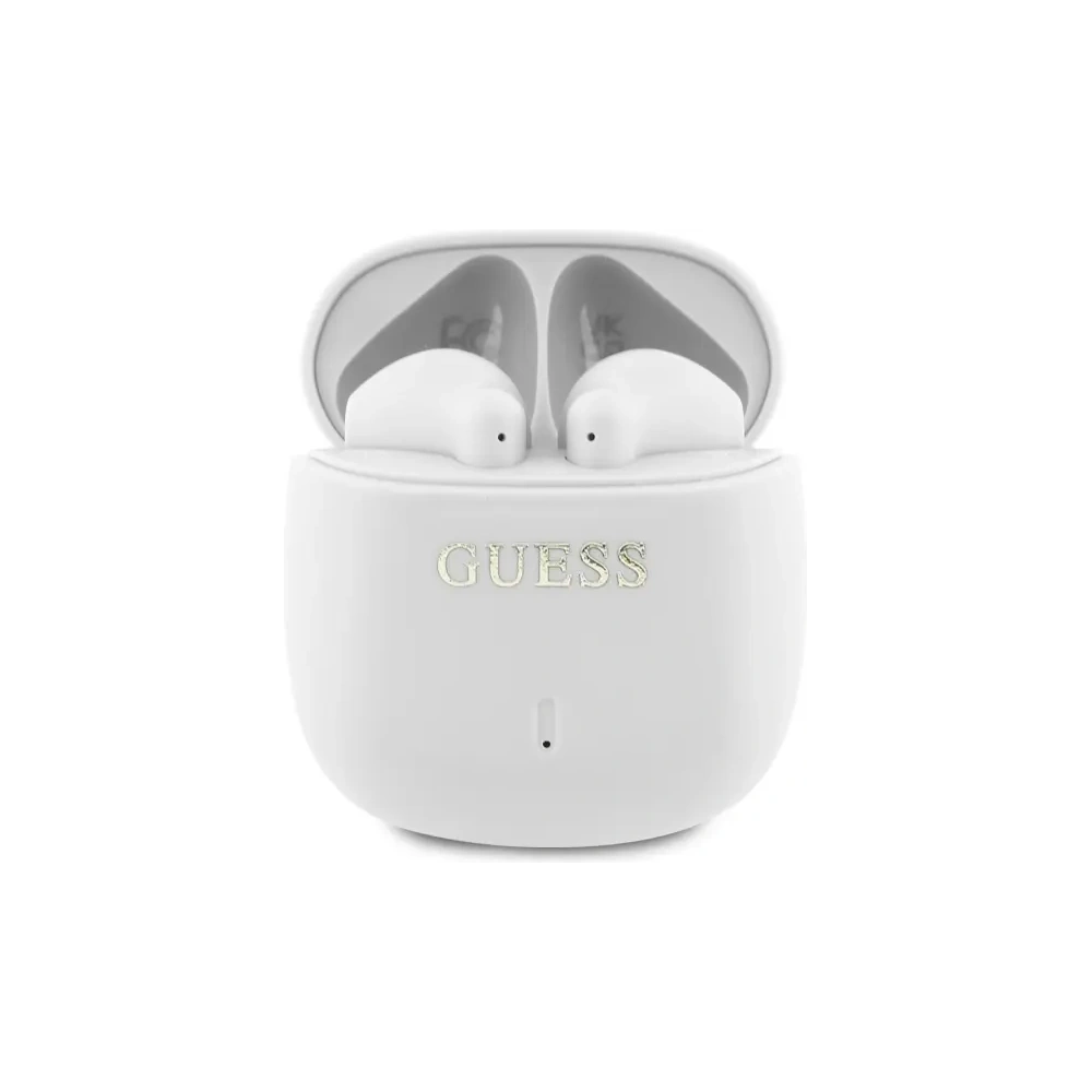 Hurtownia GSM - Bezdrátová sluchátka do uší Guess Bluetooth GUTWSJ14ESGH TWS + dokovací stanice Printed Classic Logo bílá/white - GUE4189 - {ean13} - Hurt