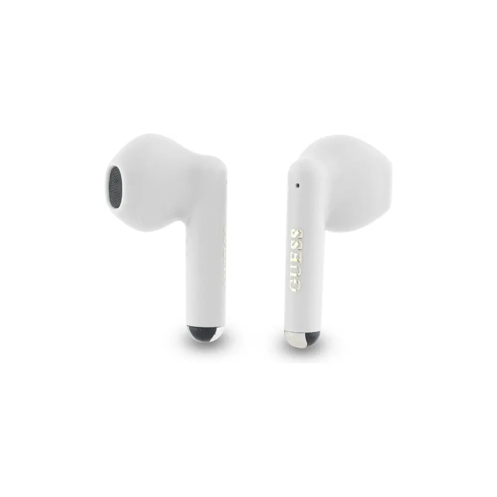 Hurtownia GSM - Bezdrátová sluchátka do uší Guess Bluetooth GUTWSJ14ESGH TWS + dokovací stanice Printed Classic Logo bílá/white - GUE4189 - {ean13} - Hurt