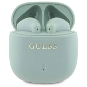 Hurtownia GSM - Bezdrátová sluchátka do uší Guess Bluetooth GUTWSJ14ESGN TWS + dokovací stanice Printed Classic Logo zelená/green - GUE4190 - {ean13} - Hurt