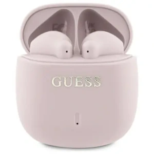 Hurtownia GSM - Bezdrátová sluchátka do uší Guess Bluetooth GUTWSJ14ESGP TWS + dokovací stanice Printed Classic Logo růžová/pink - GUE4191 - {ean13} - Hurt