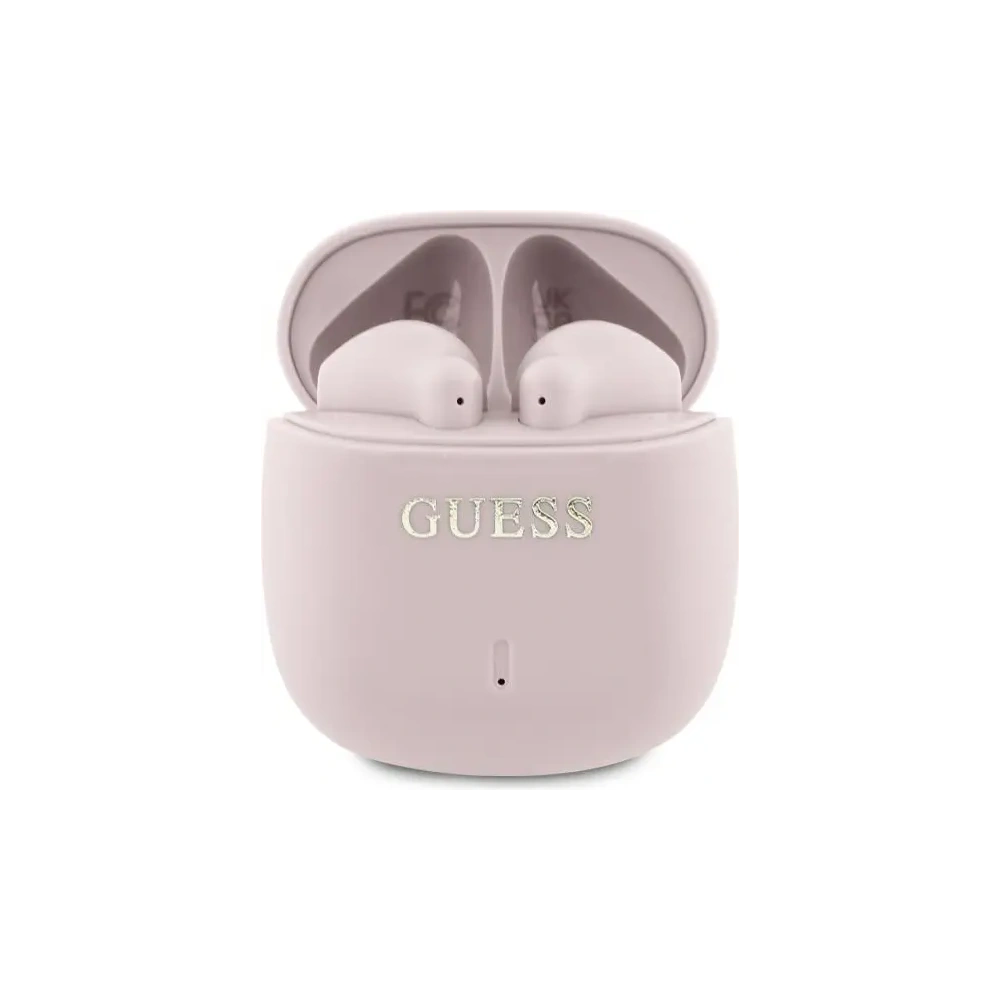 Hurtownia GSM - Guess Bluetooth vezeték nélküli fülhallgató GUTWSJ14ESGP TWS + dokkoló állomás Nyomtatott Klasszikus Logó rózsaszín - GUE4191 - {ean13} - Hurt