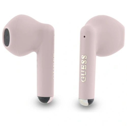 Bezprzewodowe słuchawki douszne Guess Bluetooth GUTWSJ14ESGP TWS + stacja dokująca Printed Classic Logo różowy/pink