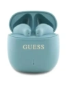 Guess Bluetooth kabellose In-Ear-Kopfhörer GUTWSJ14ESGQ TWS + Dockingstation Bedrucktes Klassisches Logo türkis