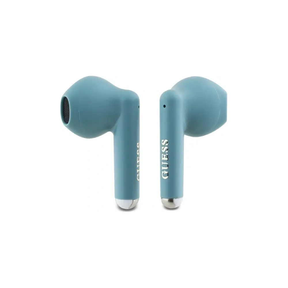 Wholesale Guess Bluetooth wireless in-ear headphones GUTWSJ14ESGQ TWS + docking station Printed Classic Logo turquoise - GUE4192 - {ean13} - Hurt