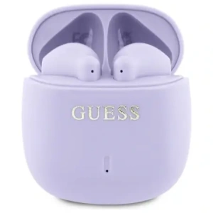 Hurtownia GSM - Bezdrátová sluchátka do uší Guess Bluetooth GUTWSJ14ESGU TWS + dokovací stanice Printed Classic Logo fialová/purple - GUE4193 - {ean13} - Hurt