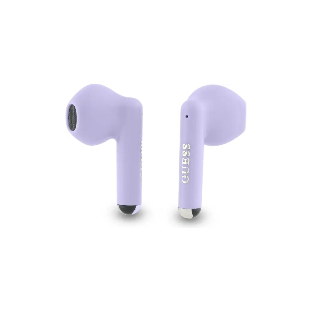 Hurtownia GSM - Guess Bluetooth kabellose In-Ear-Kopfhörer GUTWSJ14ESGU TWS + Dockingstation Bedrucktes klassisches Logo lila - GUE4193 - {ean13} - Hurt