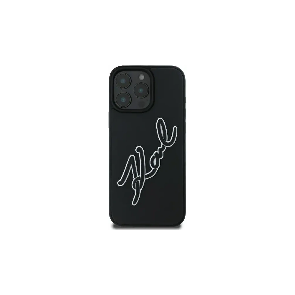 Hurtownia GSM - Etui Karl Lagerfeld KLHCP16L3DRKSDLK Apple iPhone 16 Pro hardcase 3D Rubber Bicolor Signature černý/black - KLD21813 - {ean13} - Hurt