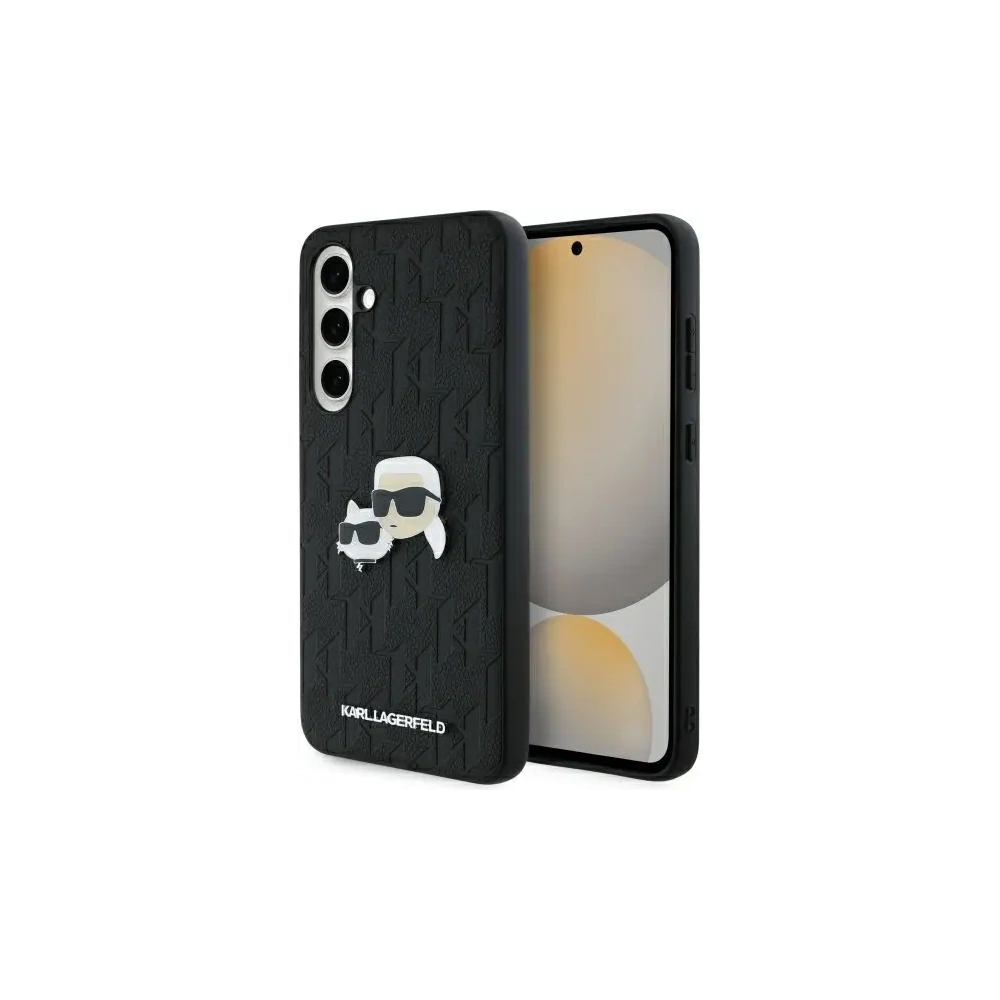 Hurtownia GSM - Karl Lagerfeld KLHCS24FEPGKLKCPK Samsung Galaxy S24 FE husă rigidă Monogram Karl&Chaoupette Head Pin negru - KLD21816 - {ean13} - Hurt