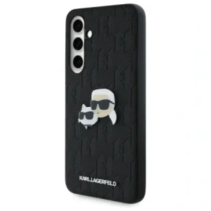Hurtownia GSM - Karl Lagerfeld KLHCS24FEPGKLKCPK Samsung Galaxy S24 FE husă rigidă Monogram Karl&Chaoupette Head Pin negru - KLD21816 - {ean13} - Hurt
