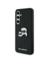 Hurtownia GSM - Karl Lagerfeld KLHCS24FEPGKLKCPK Samsung Galaxy S24 FE husă rigidă Monogram Karl&Chaoupette Head Pin negru - KLD21816 - {ean13} - Hurt