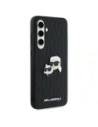 Hurtownia GSM - Karl Lagerfeld KLHCS24FEPGKLKCPK Samsung Galaxy S24 FE husă rigidă Monogram Karl&Chaoupette Head Pin negru - KLD21816 - {ean13} - Hurt