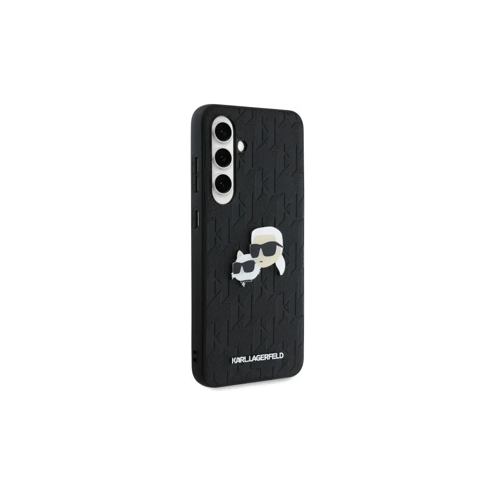 Hurtownia GSM - Karl Lagerfeld KLHCS24FEPGKLKCPK Samsung Galaxy S24 FE husă rigidă Monogram Karl&Chaoupette Head Pin negru - KLD21816 - {ean13} - Hurt