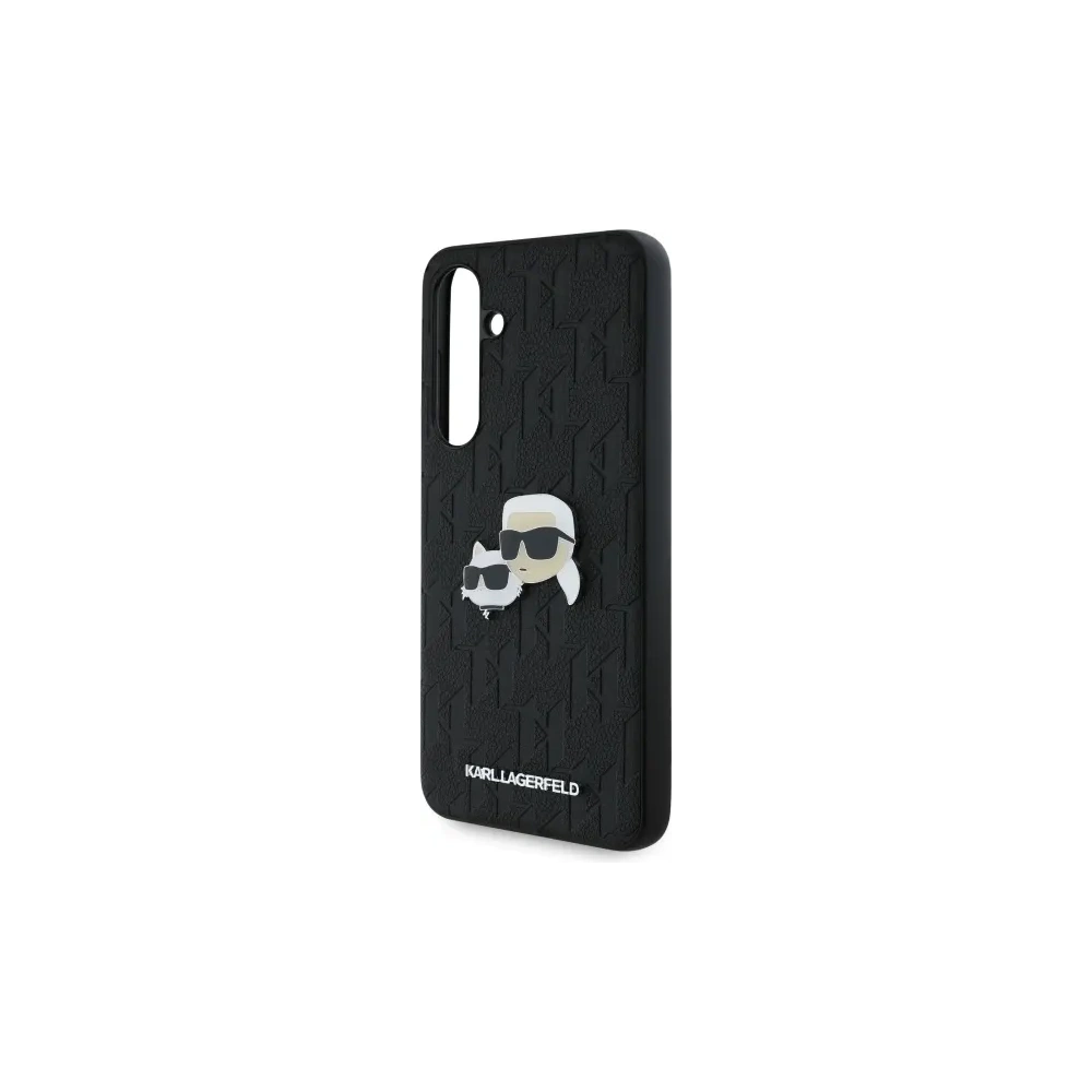 Hurtownia GSM - Karl Lagerfeld KLHCS24FEPGKLKCPK Samsung Galaxy S24 FE husă rigidă Monogram Karl&Chaoupette Head Pin negru - KLD21816 - {ean13} - Hurt