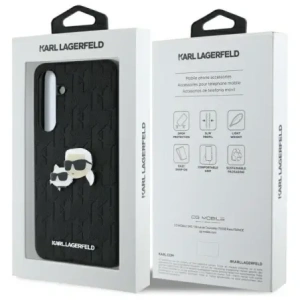Hurtownia GSM - Karl Lagerfeld KLHCS24FEPGKLKCPK Samsung Galaxy S24 FE Hartschale Monogramm Karl&Chaoupette Kopf Pin schwarz - KLD21816 - {ean13} - Hurt