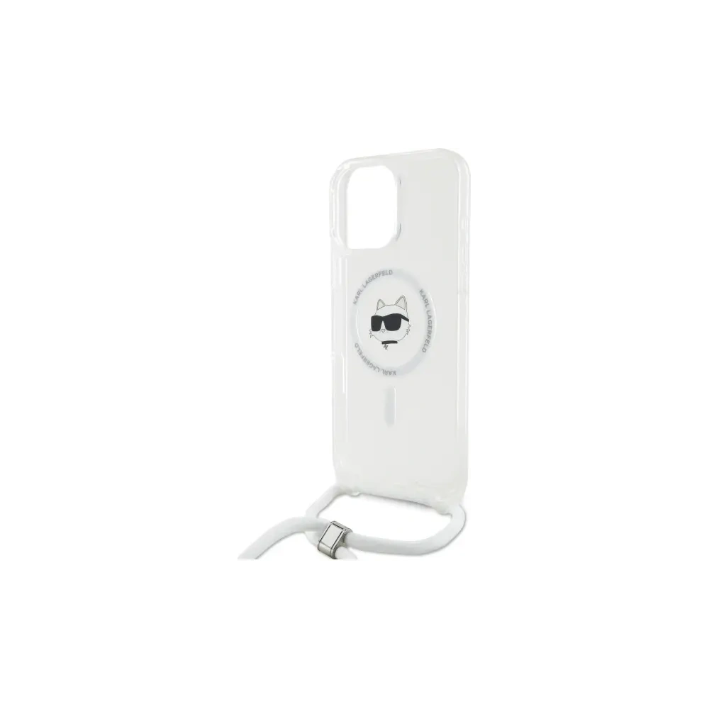 Hurtownia GSM - Karl Lagerfeld KLHMP16LHCCHNT Apple iPhone 16 Pro hardcase IML Choupette Head & Cord Magsafe transparent - KLD21818 - {ean13} - Hurt