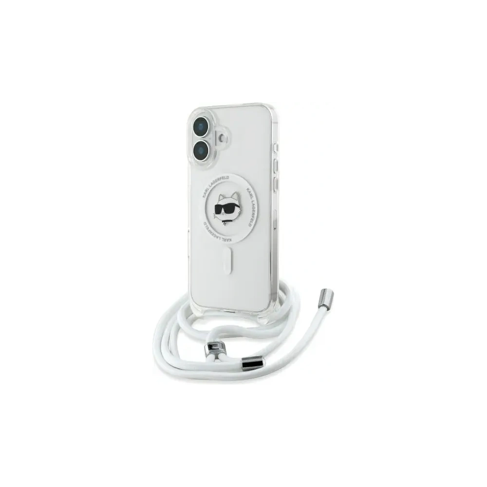 Hurtownia GSM - Karl Lagerfeld KLHMP16SHCCHNT Apple iPhone 16 hardcase IML Choupette Head & Cord Magsafe transparent - KLD21819 - {ean13} - Hurt