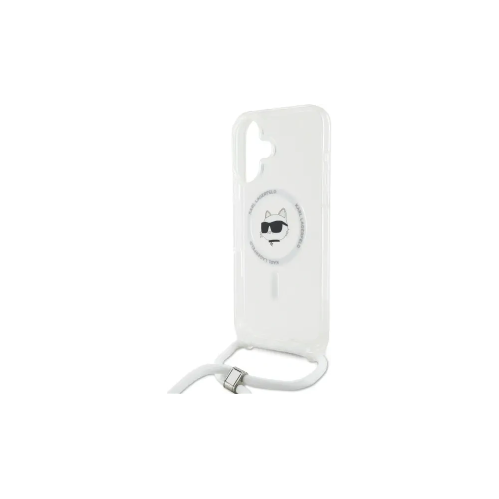 Hurtownia GSM - Karl Lagerfeld KLHMP16SHCCHNT Apple iPhone 16 keményvédő IML Choupette Head & Cord Magsafe átlátszó - KLD21819 - {ean13} - Hurt
