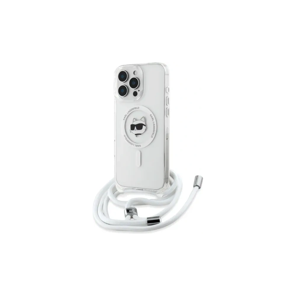 Hurtownia GSM - Karl Lagerfeld KLHMP16XHCCHNT Apple iPhone 16 Pro Max hardcase IML Choupette Head & Cord Magsafe transparent - KLD21820 - {ean13} - Hurt