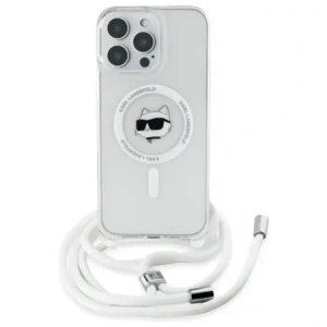 Karl Lagerfeld KLHMP16XHCCHNT Apple iPhone 16 Pro Max hardcase IML Choupette Head & Cord Magsafe transparent