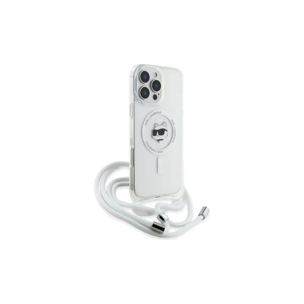Hurtownia GSM - Karl Lagerfeld KLHMP16XHCCHNT Apple iPhone 16 Pro Max hardcase IML Choupette Head & Cord Magsafe transparent - KLD21820 - {ean13} - Hurt