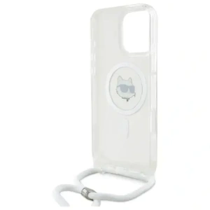 Karl Lagerfeld KLHMP16XHCCHNT Apple iPhone 16 Pro Max hardcase IML Choupette Head & Cord Magsafe transparent