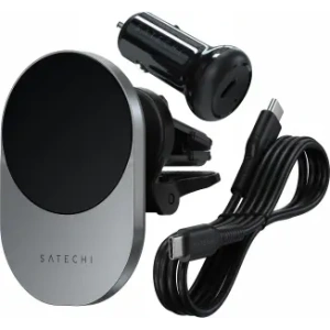 Hurtownia GSM - Bezdrátová nabíječka do auta pro mřížku Satechi Qi2 Wireless Car Charger Qi2 15W MagSafe (space gray) - STH162 - {ean13} - Hurt